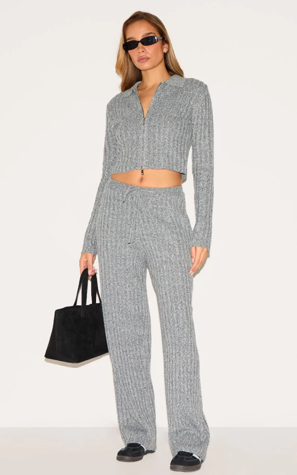 Knitted Tie Waist Trousers by PrettyLittleThing