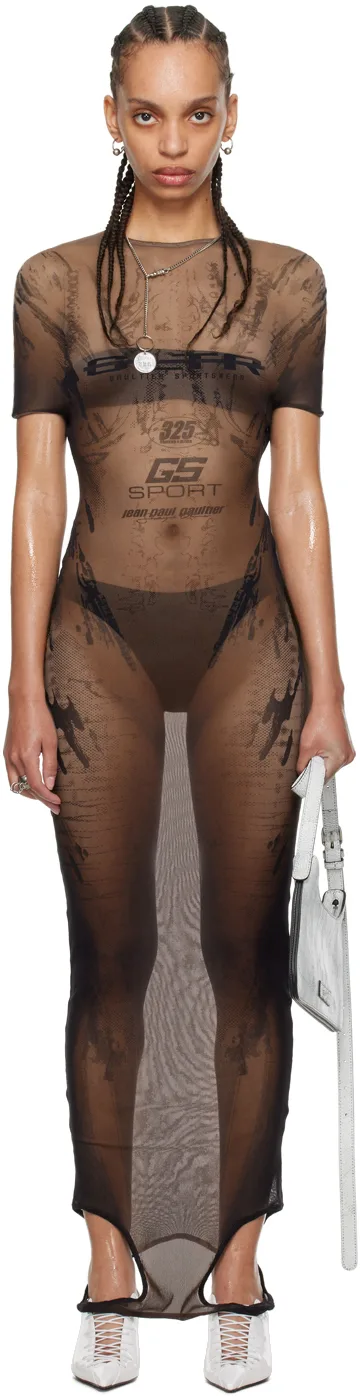 Brown Shayne Oliver Edition'GS Sport' Maxi Dress