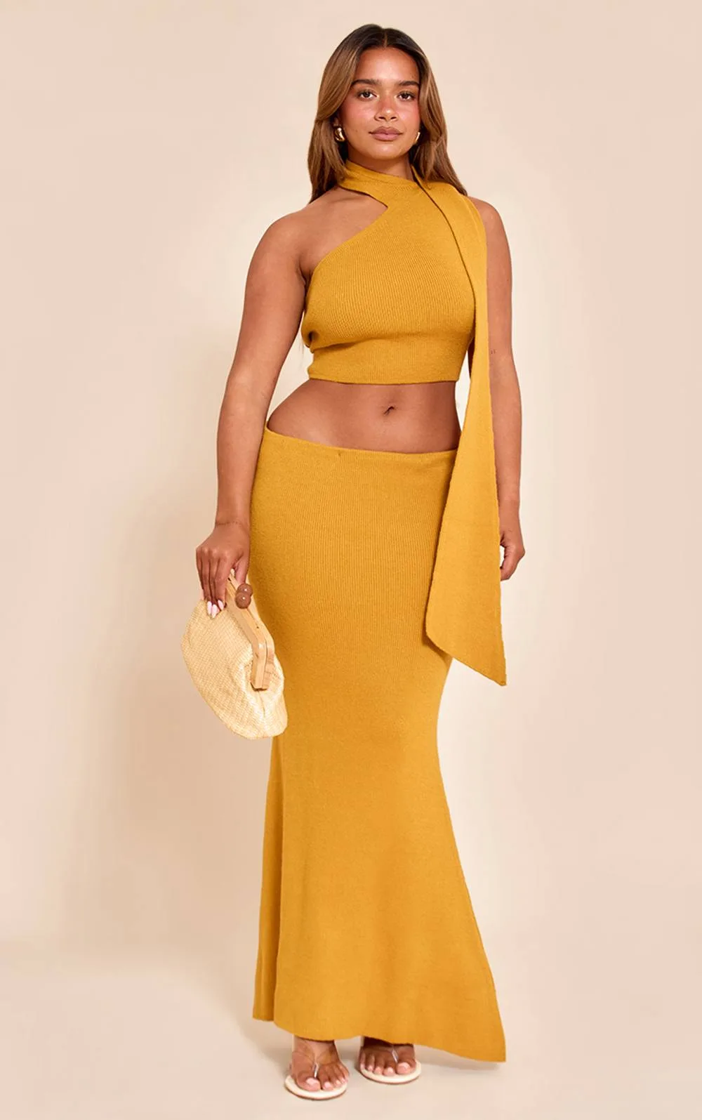 Knitted Maxi Skirt by PrettyLittleThing