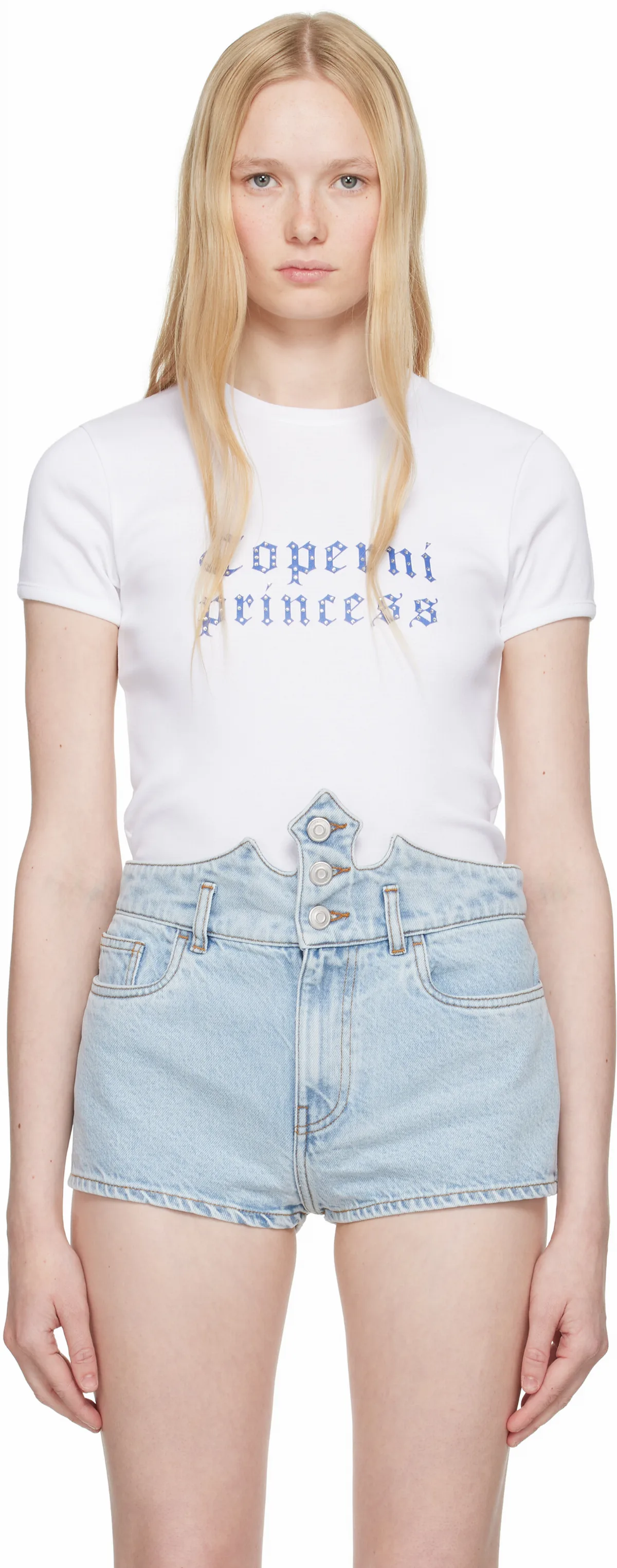 White Disney'Princess' Slim-Fit T-shirt