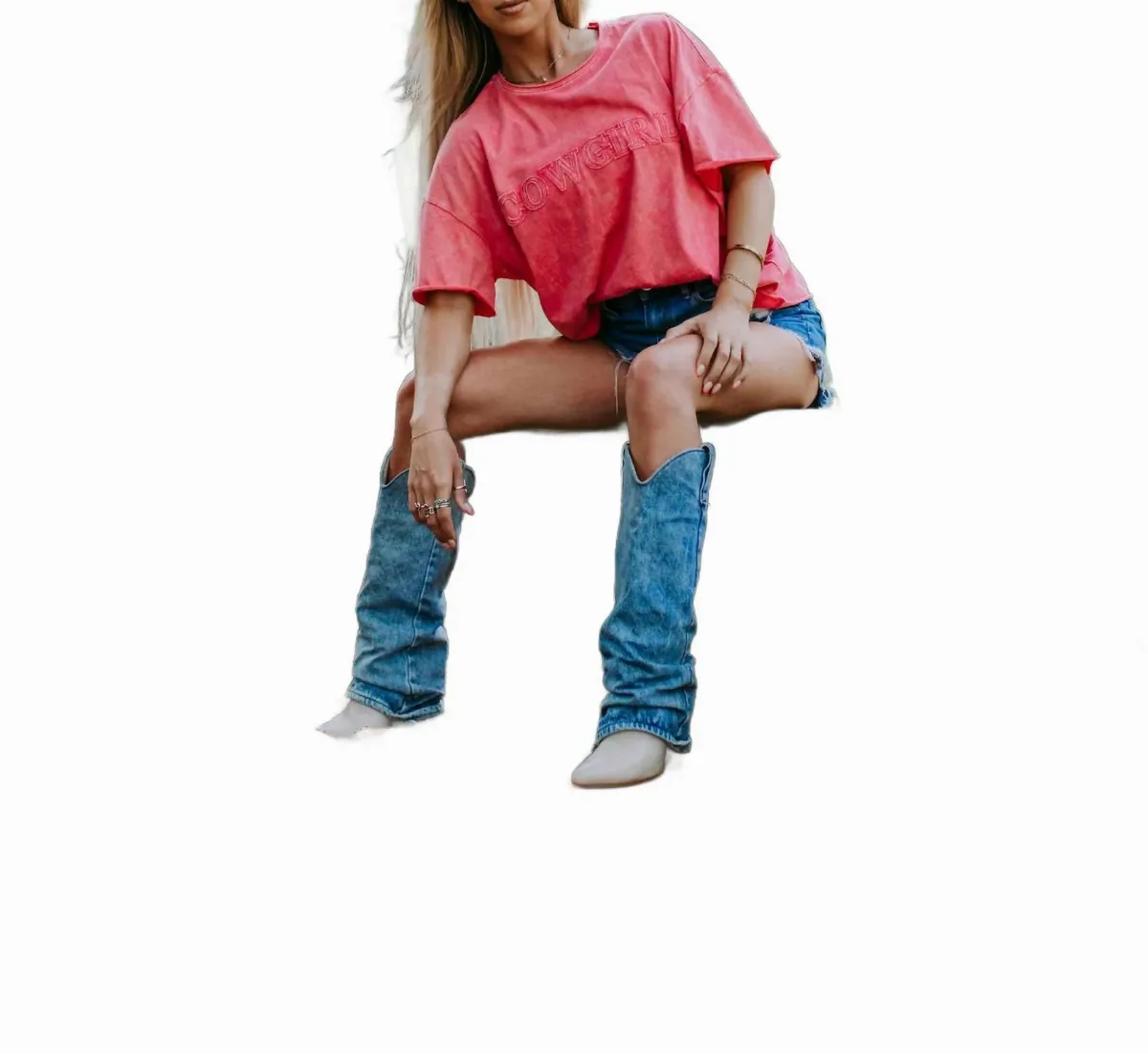 Cowgirl Acid Washed Tee by Merigold Kiss