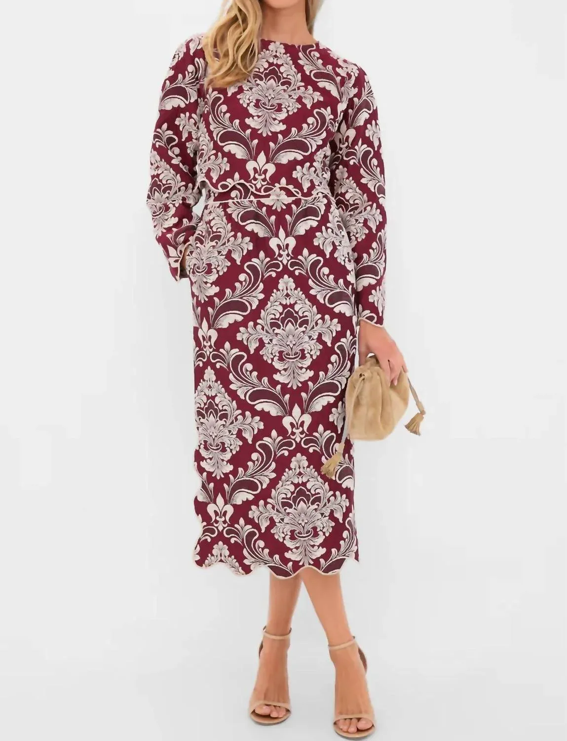 Bicolor Jacquard Waves Long Sleeve Top by FARM Rio