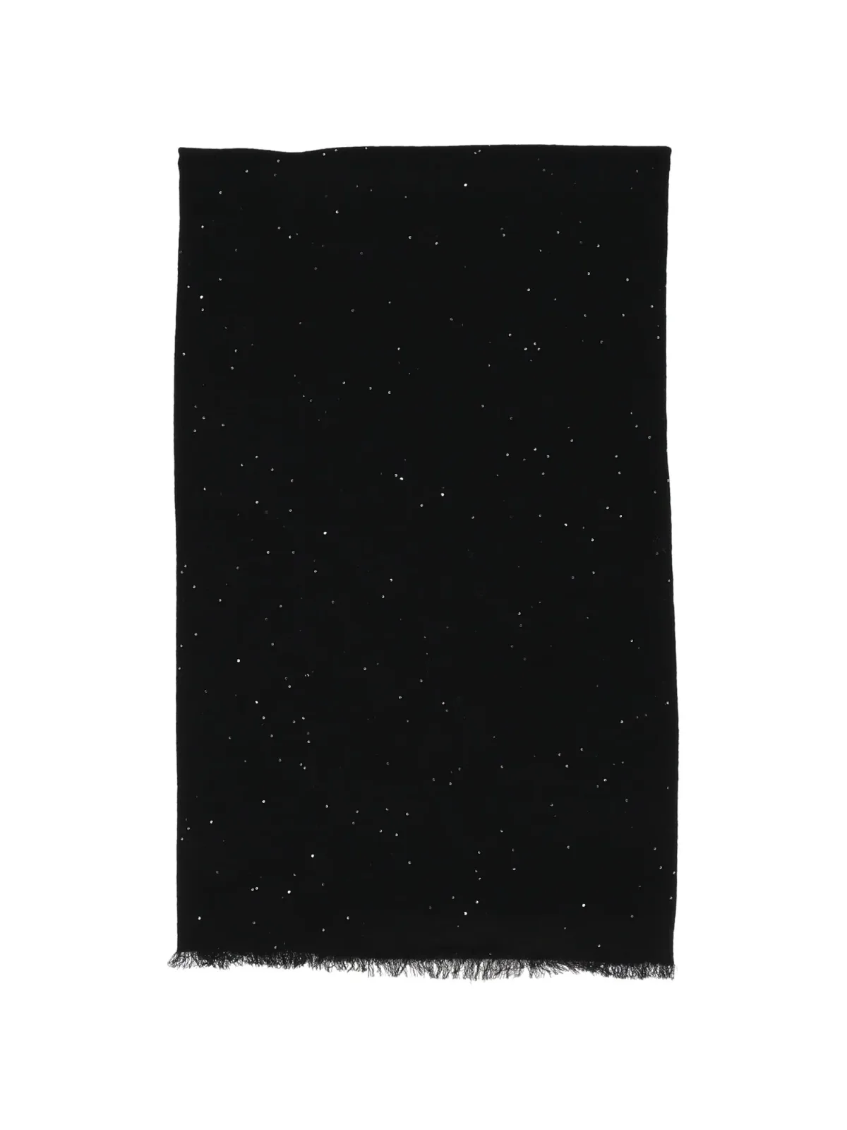 Rectangular Scarf with Shiny Specks and Fringe Finish by Faliero Sarti