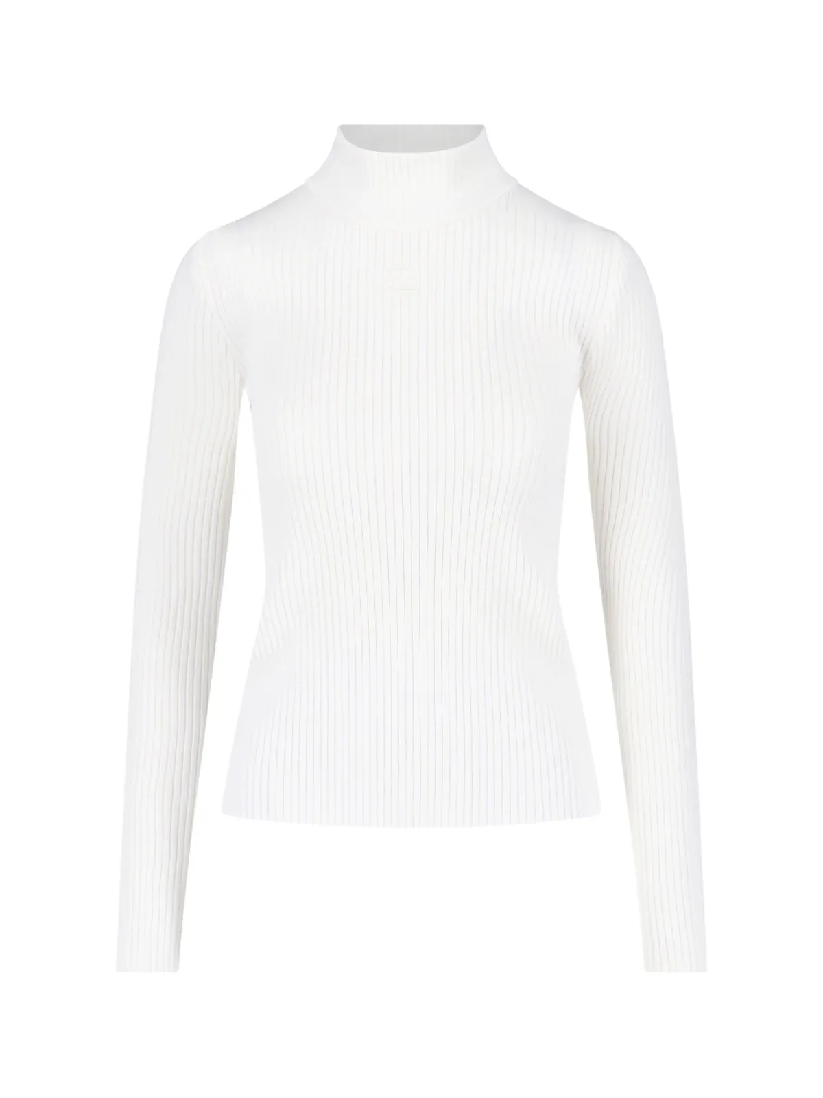 Ribbed Viscose Blend Turtleneck by COURRÈGES