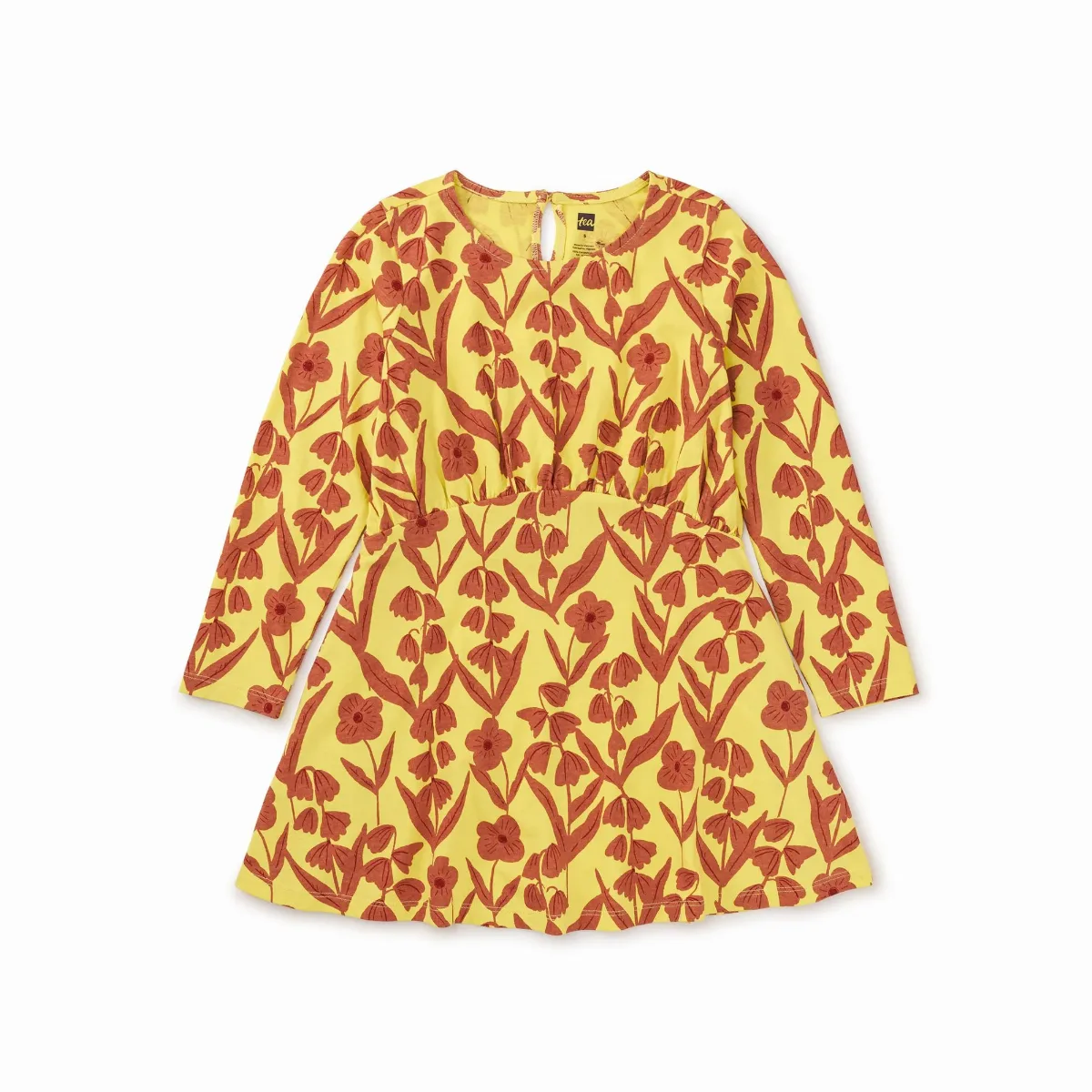 Long Sleeve Curved Waist Dress by Tea Collection