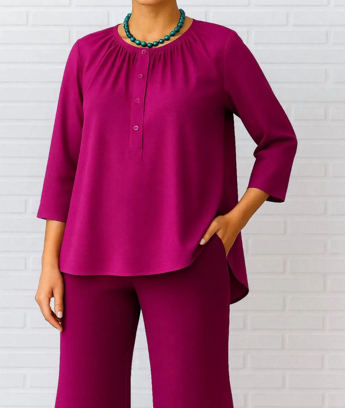 Button Up Knit Top by Diva USA