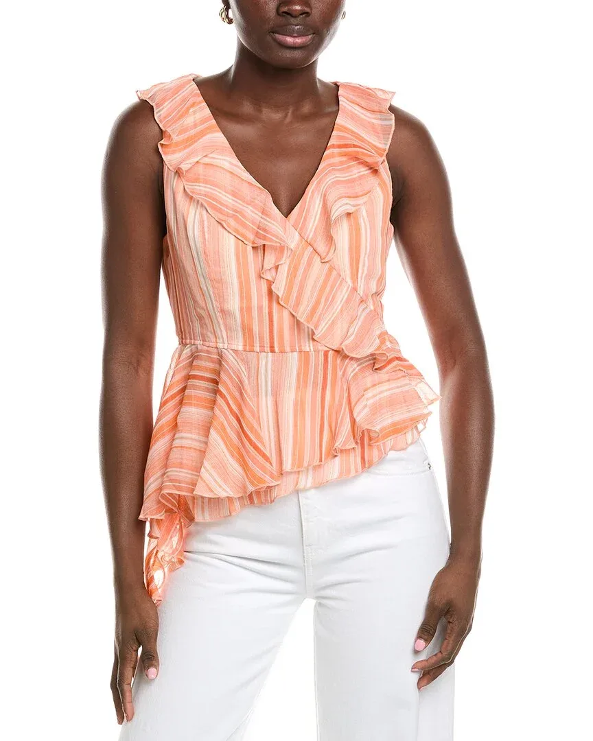 Asymmetrical Ruffle Blouse by Laundry by Shelli Segal
