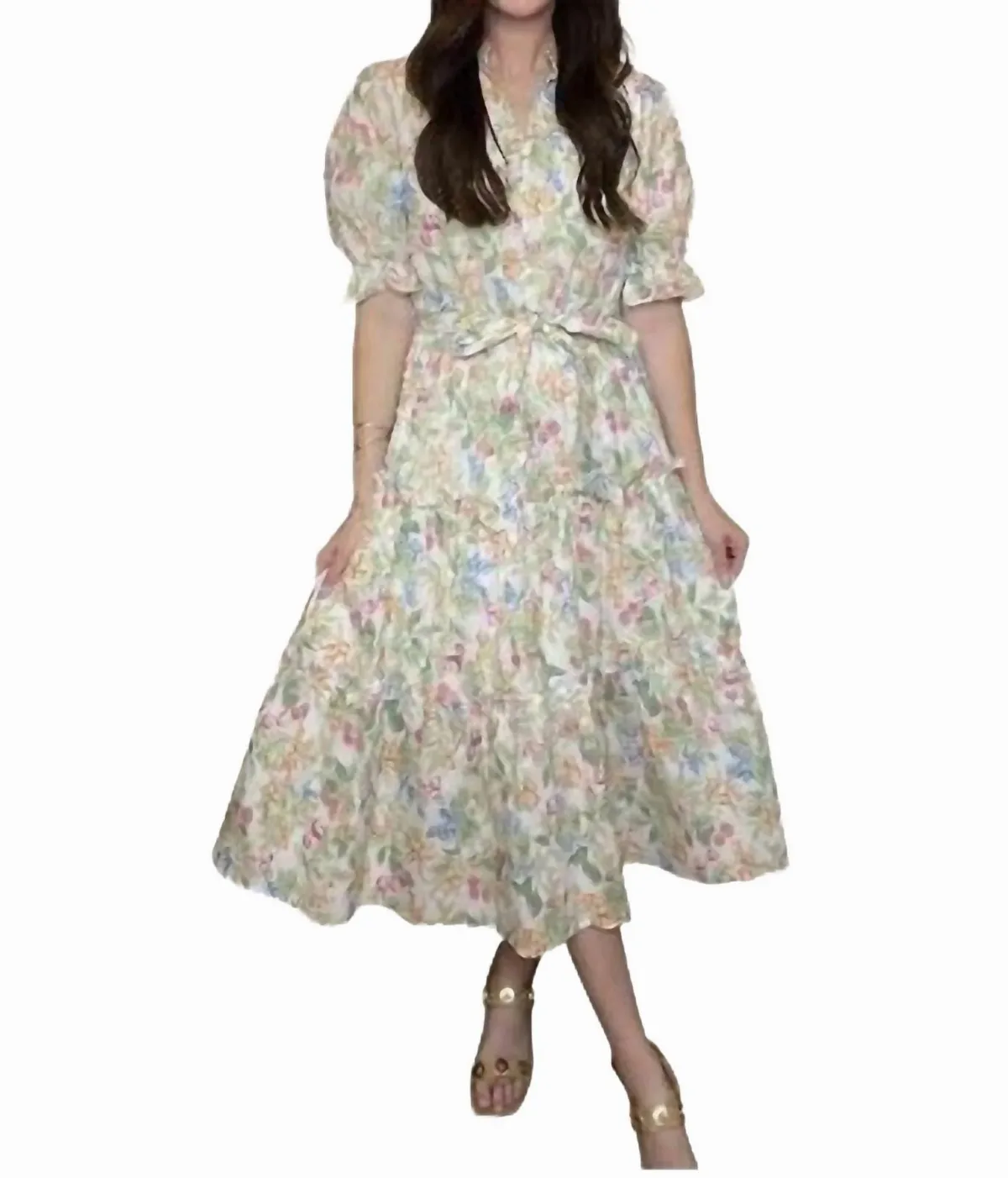 Summer Sweetness Tiered Midi Dress by FATE