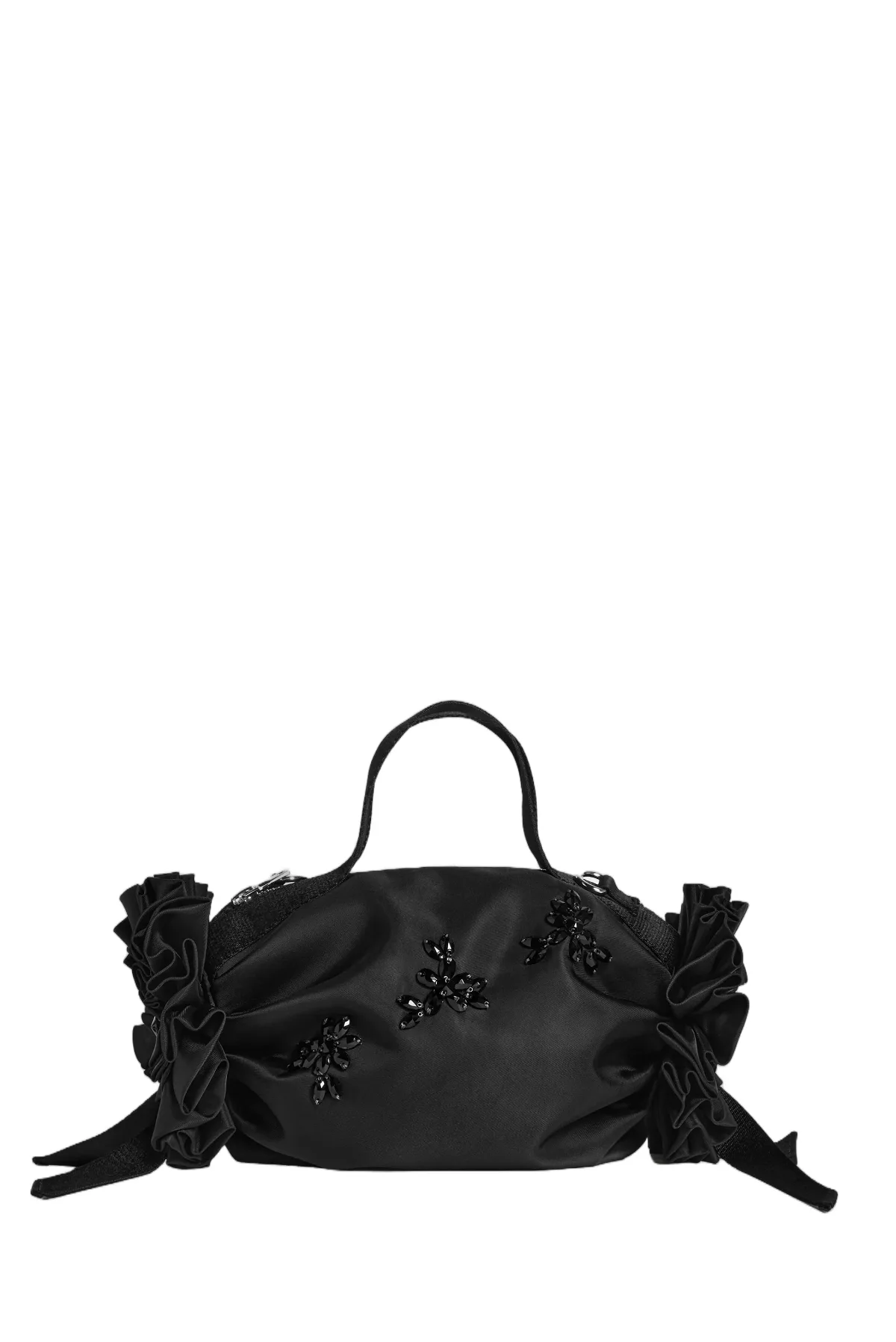 Mini Double Ribbon Rosette Handbag with Beaded Embellishments by Simone Rocha