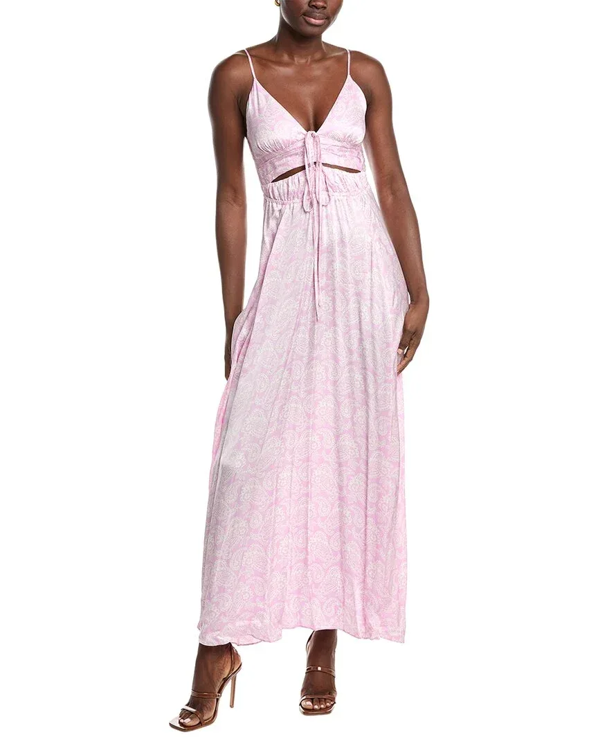 Cutout Waist Maxi Dress by Maje