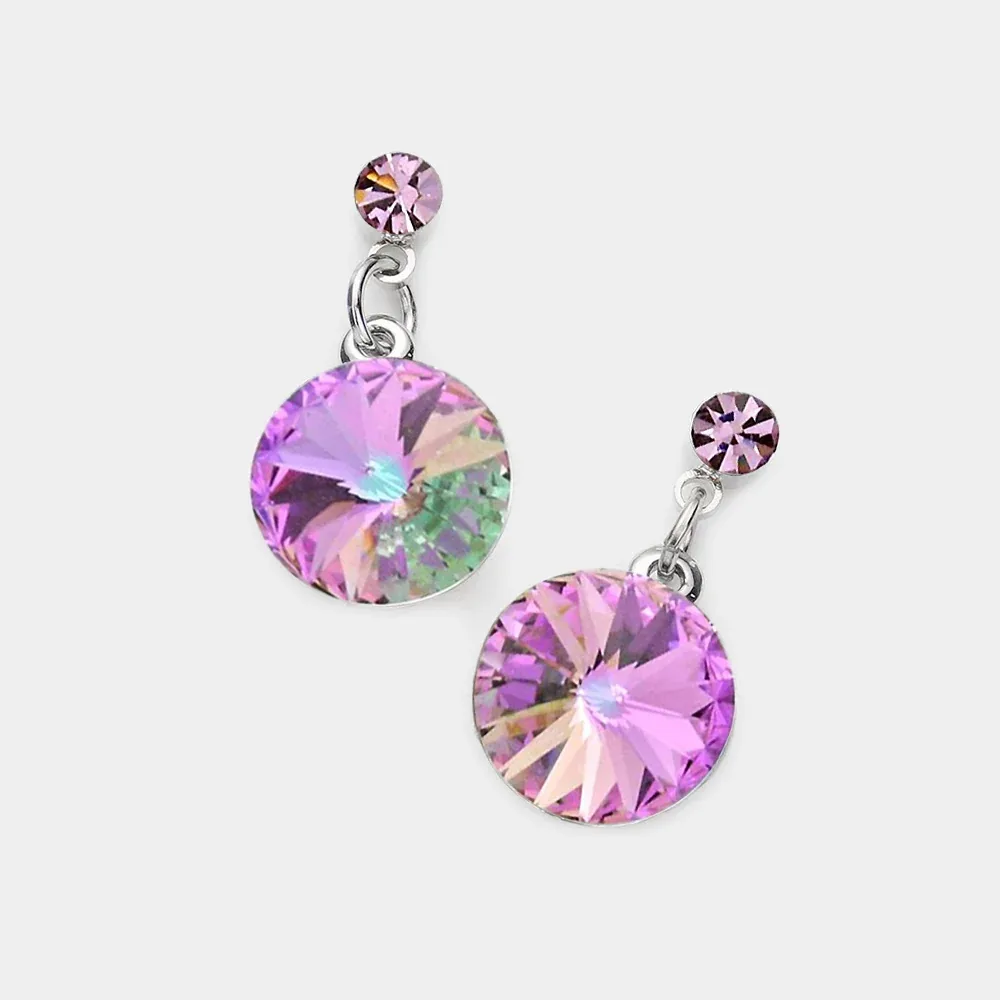 Genuine Crystal Drop Earrings by FASHNZFAB
