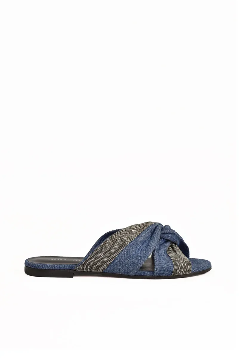 Denim Mule Sandal by Fabiana Filippi