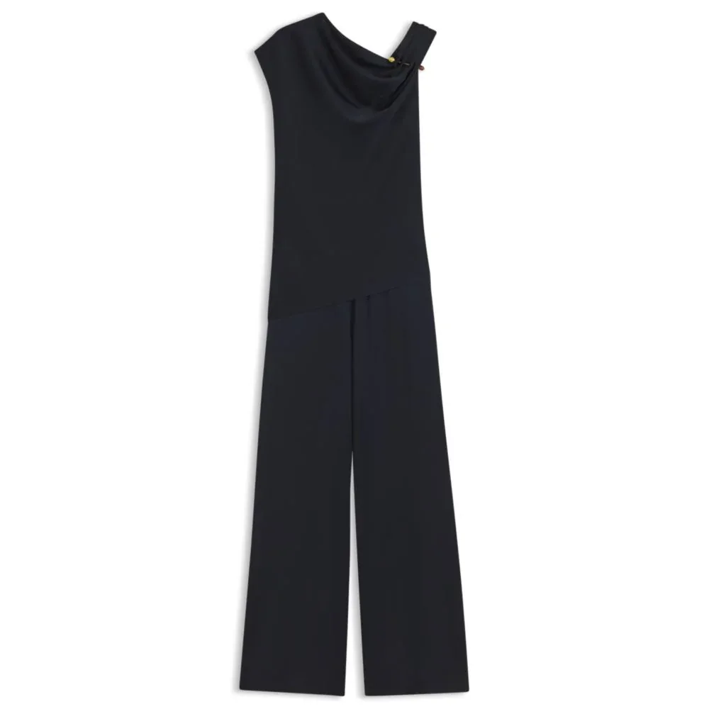 Straight-Leg Jumpsuit with Pin and Gathered Detail by BOSS
