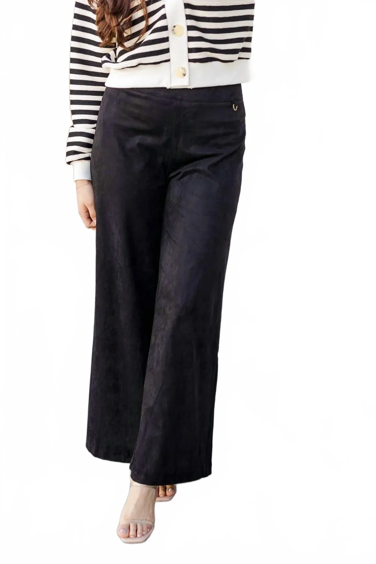 Influenced Suede Wide Leg Pants by Mustard Seed