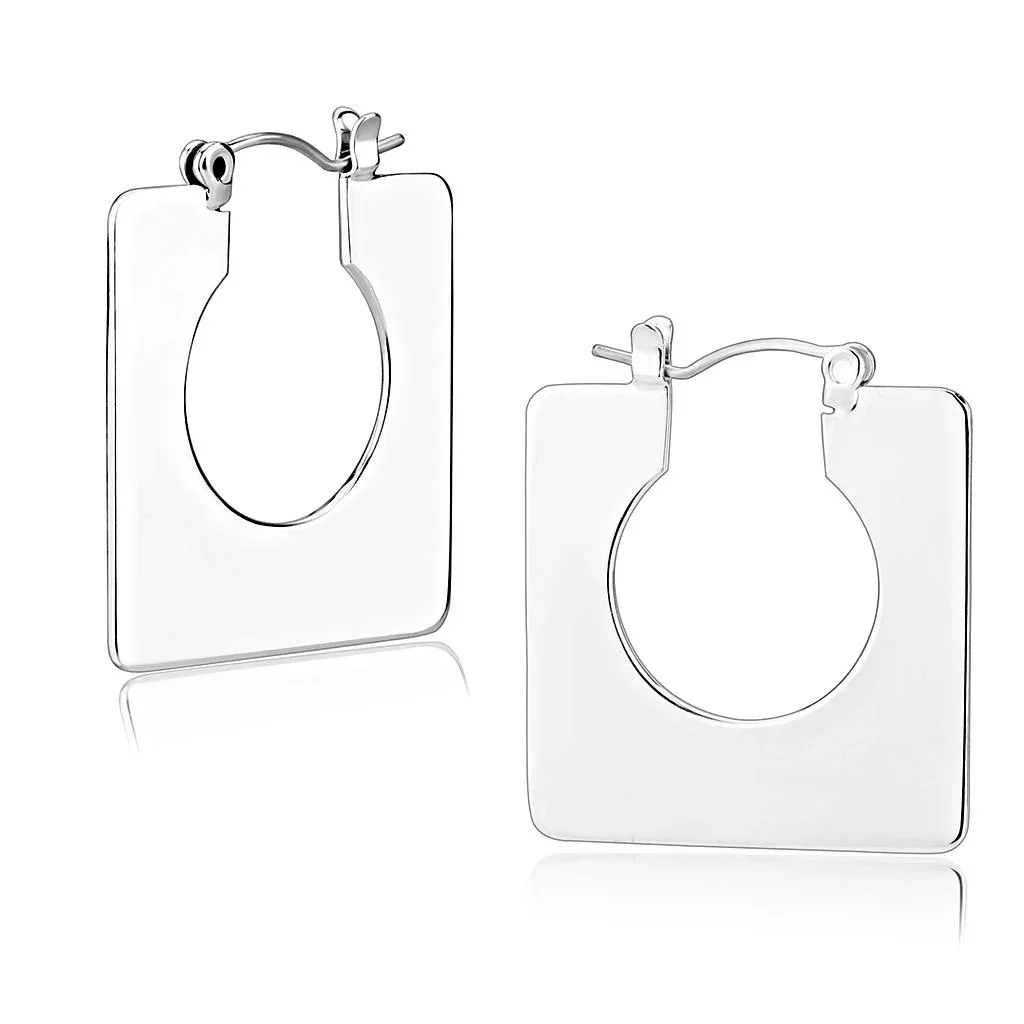 Rhodium Brass Earrings with No Stone by FASHNZFAB