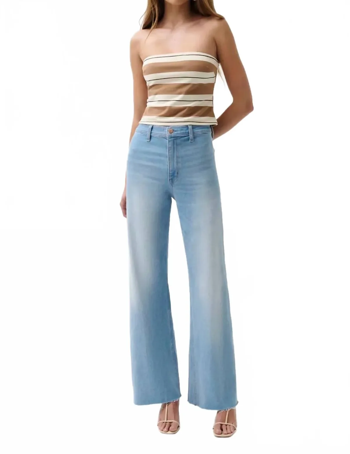 Penny High Rise Wide Leg Jeans in Whisper by PISTOLA