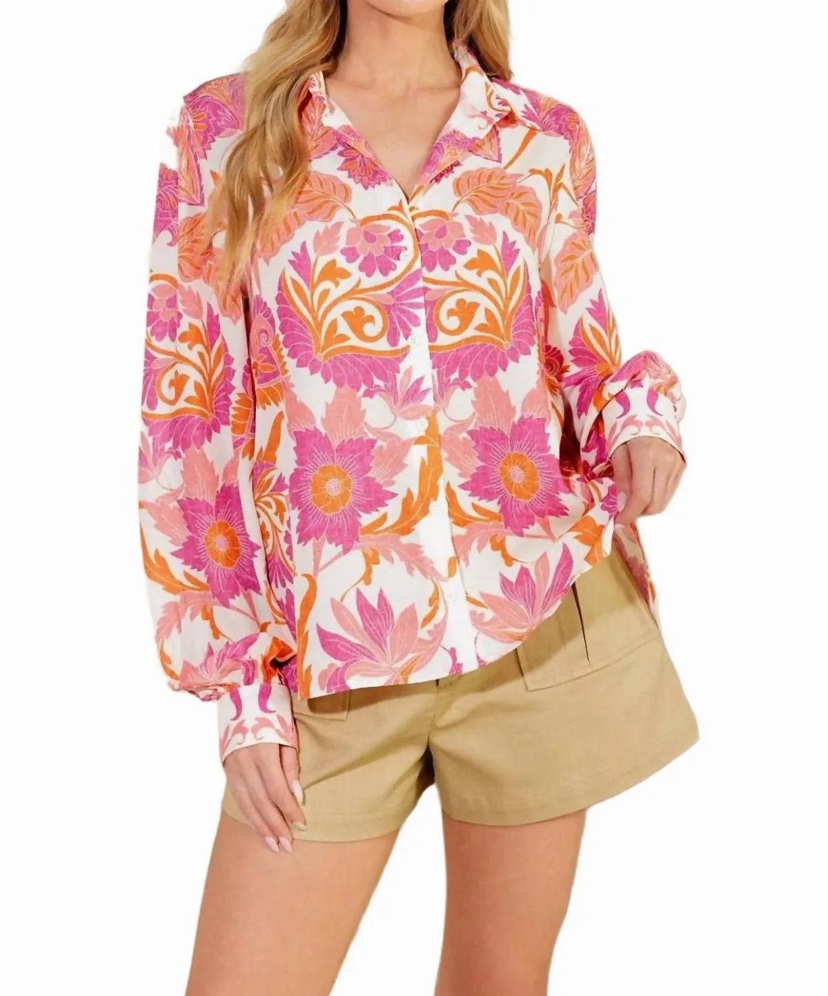 Sunset Garden Blouse by FLYING TOMATO