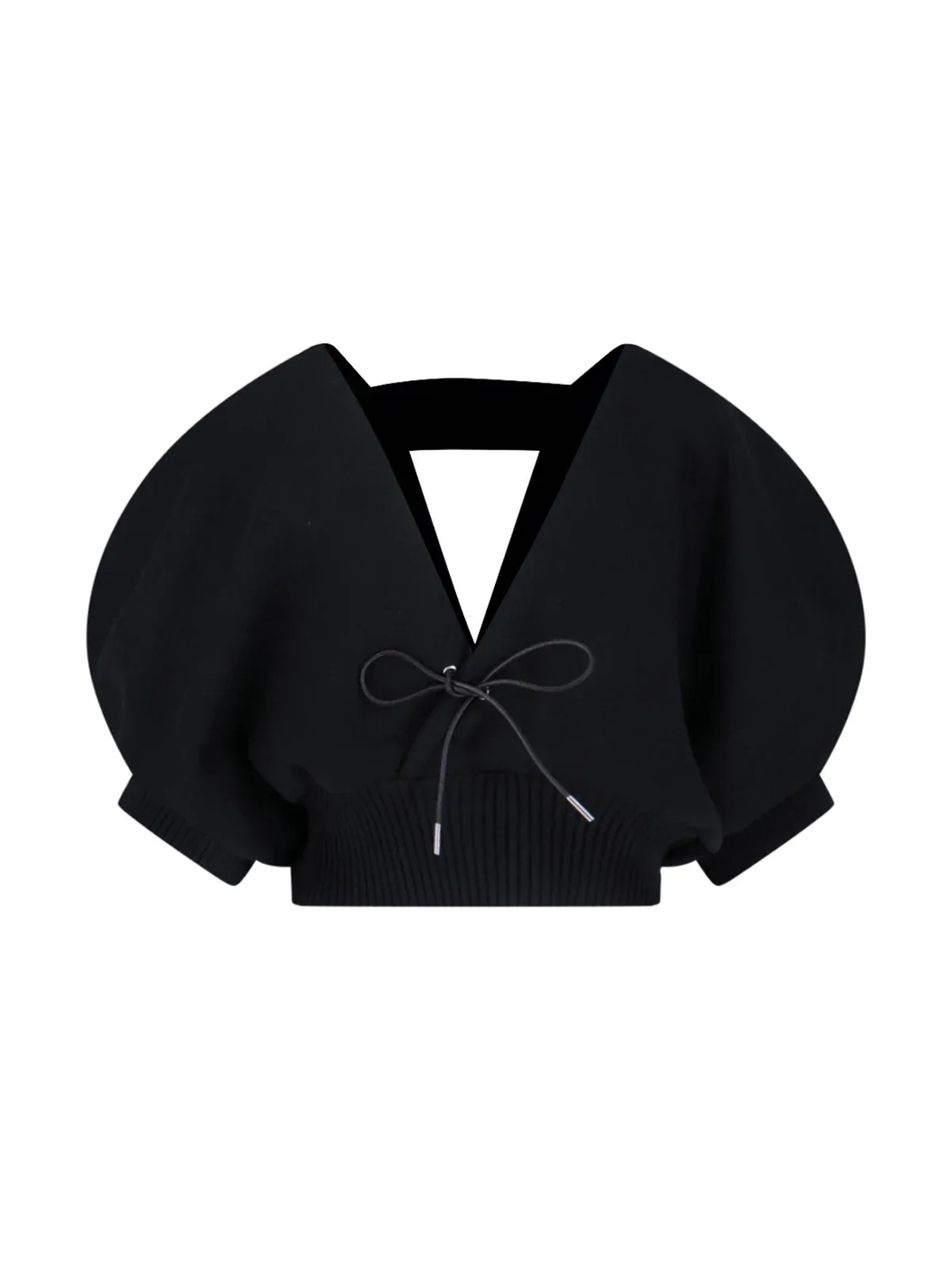 V-Neck Cotton Blend Cardigan by Sacai