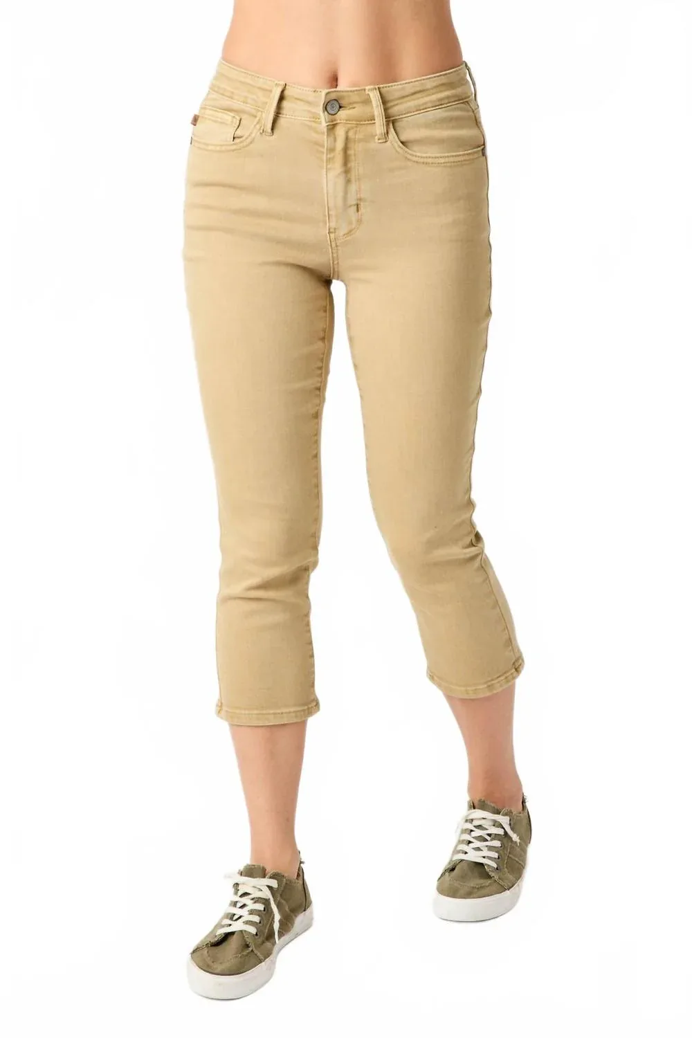 Mid Rise Capri Pants by Judy Blue