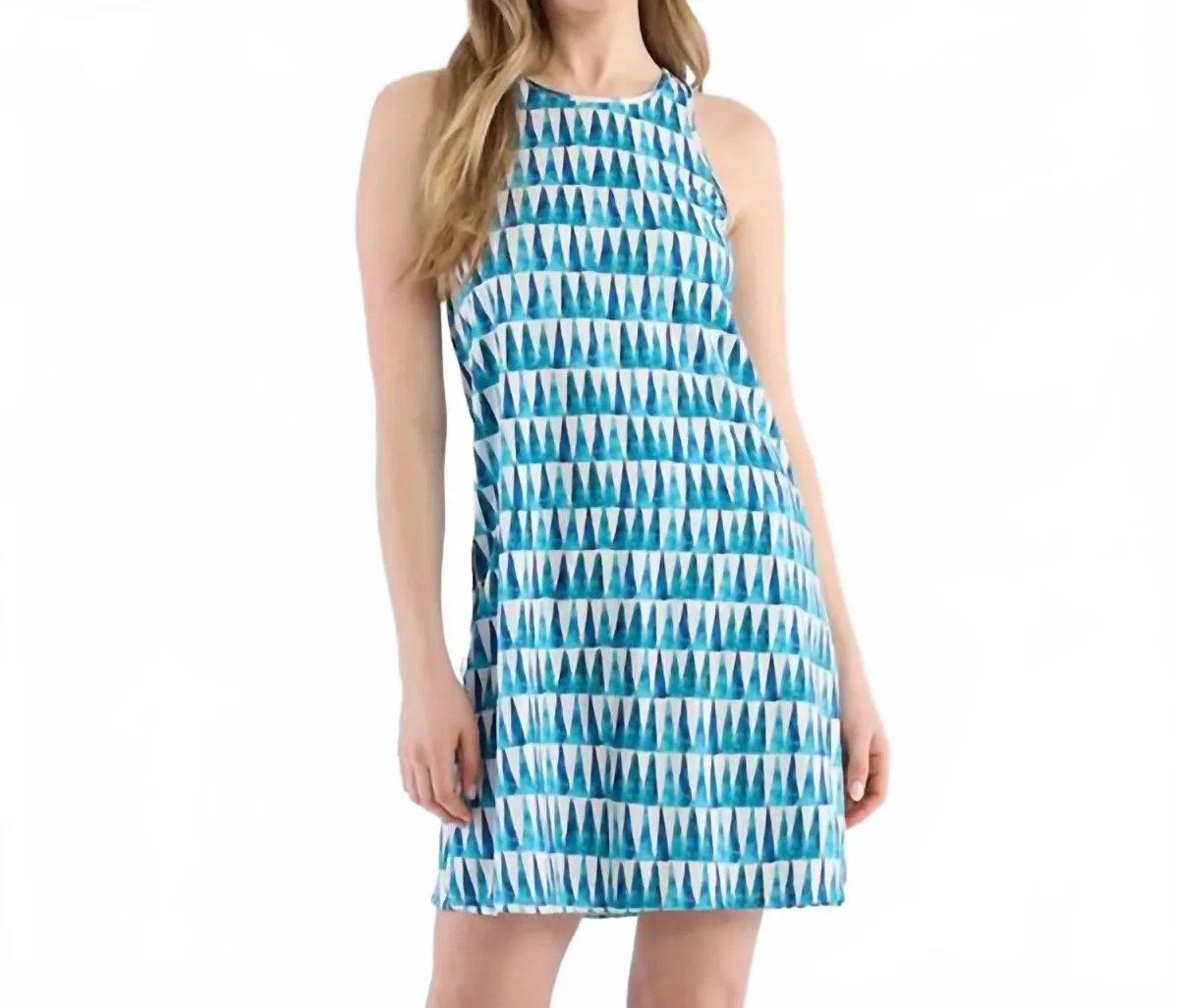 Sleeveless Shift Dress in Painted Triangles by Hatley
