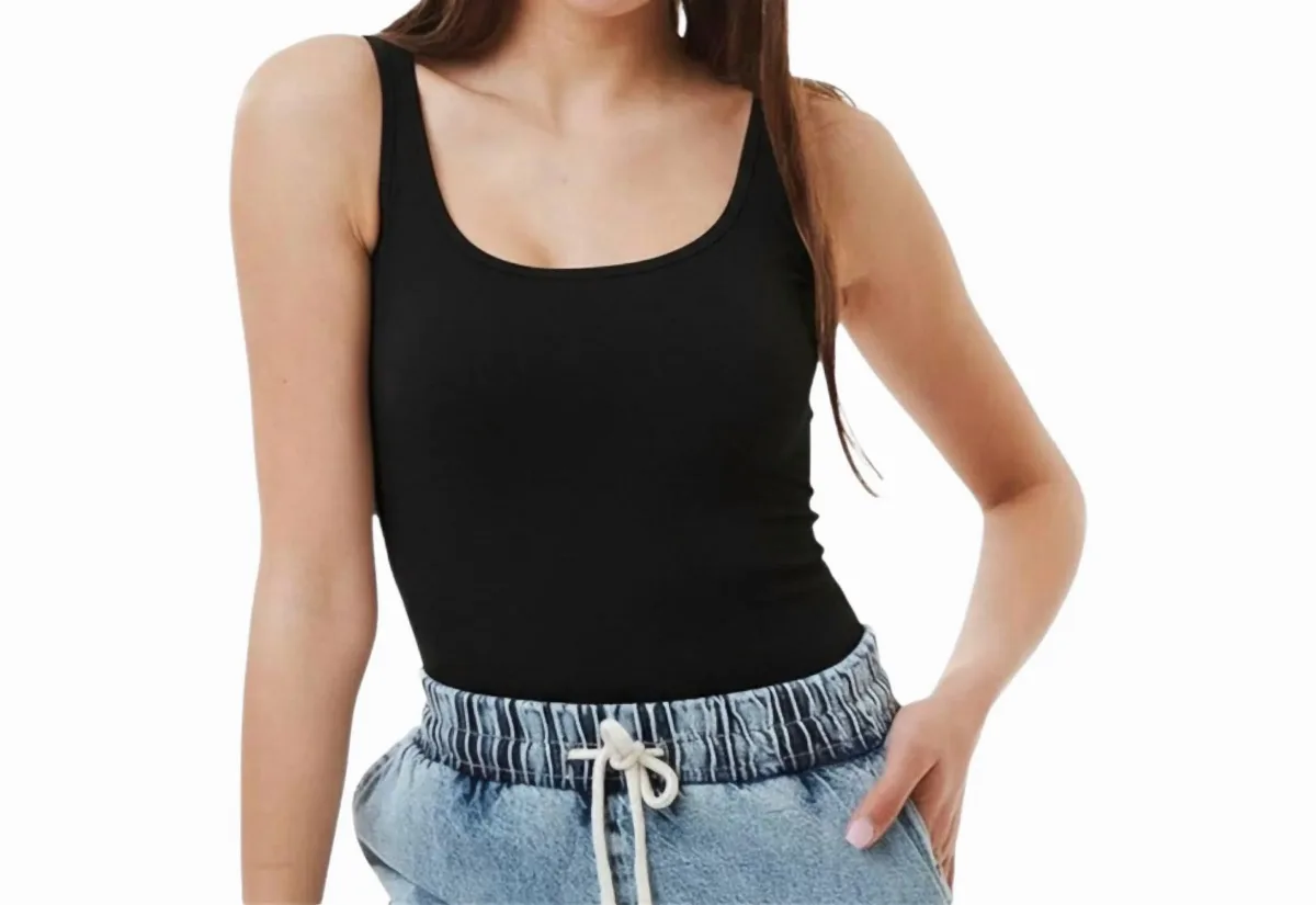 Square Neck Slim Fit Tank Top by Ambar