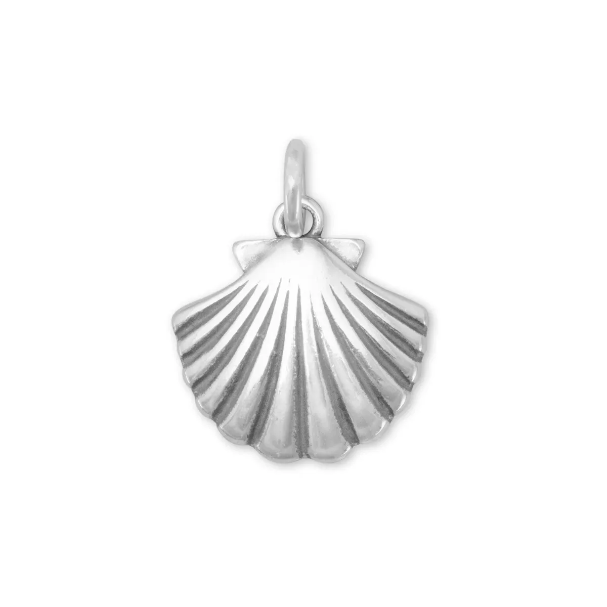 Oxidized Clam Shell Charm by FASHNZFAB