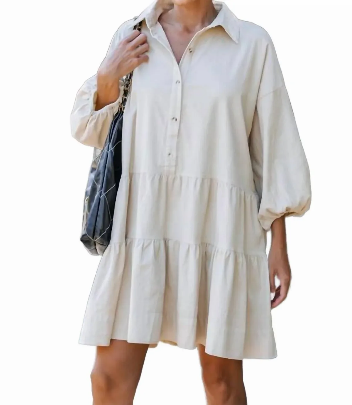 Corduroy Oversized Dress by LAVENDER J
