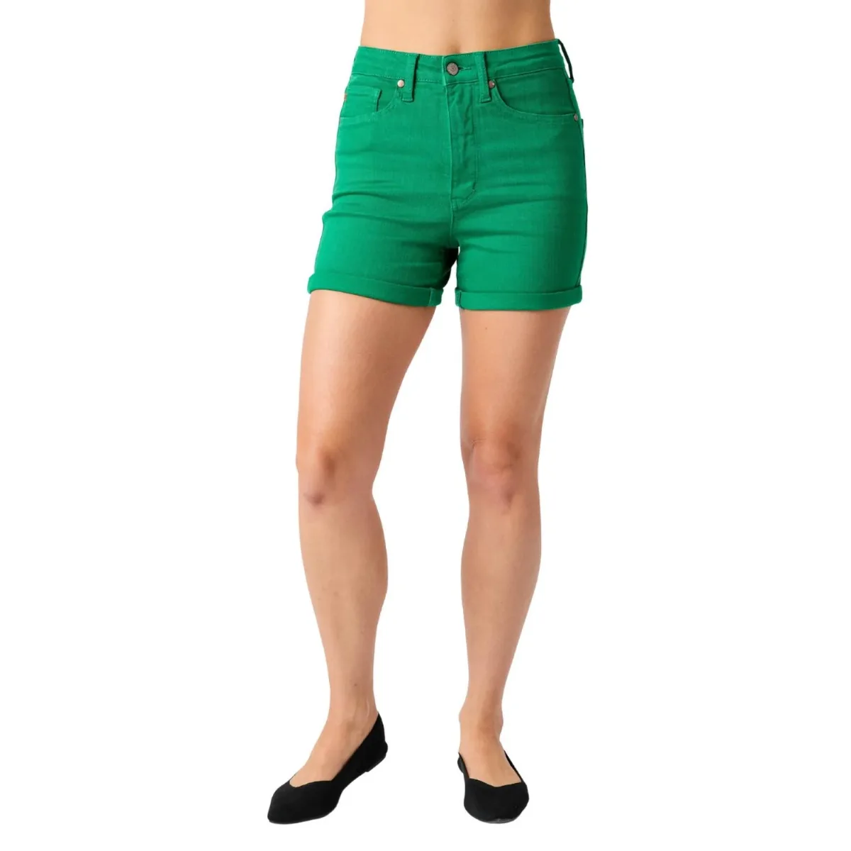High Waisted Tummy Control Top Shorts by Judy Blue