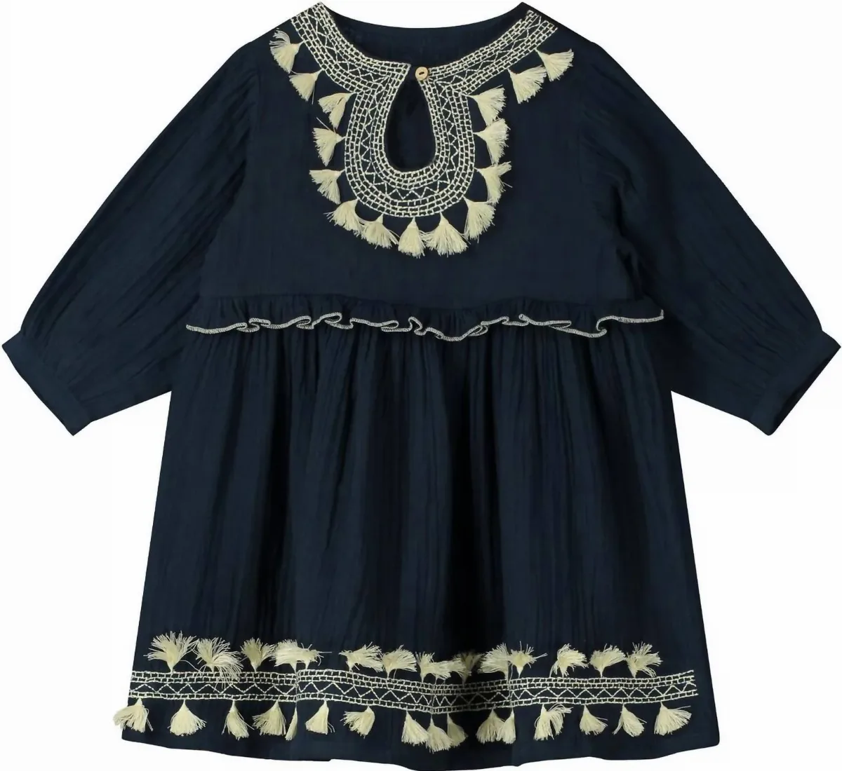 Chelsea Embroidered Keyhole Neck Dress by POPPET & FOX