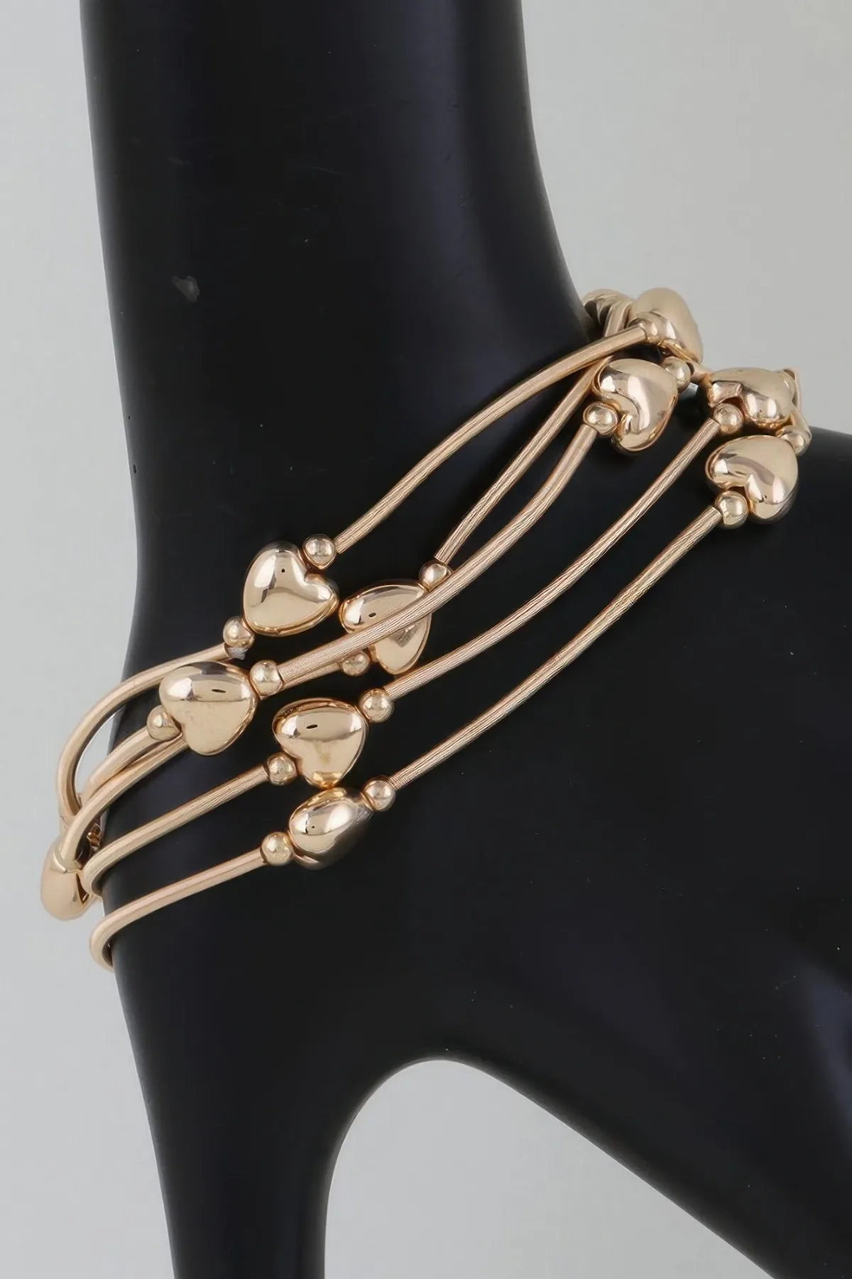 Shiny Heart Tube Beaded Bracelet by FASHNZFAB