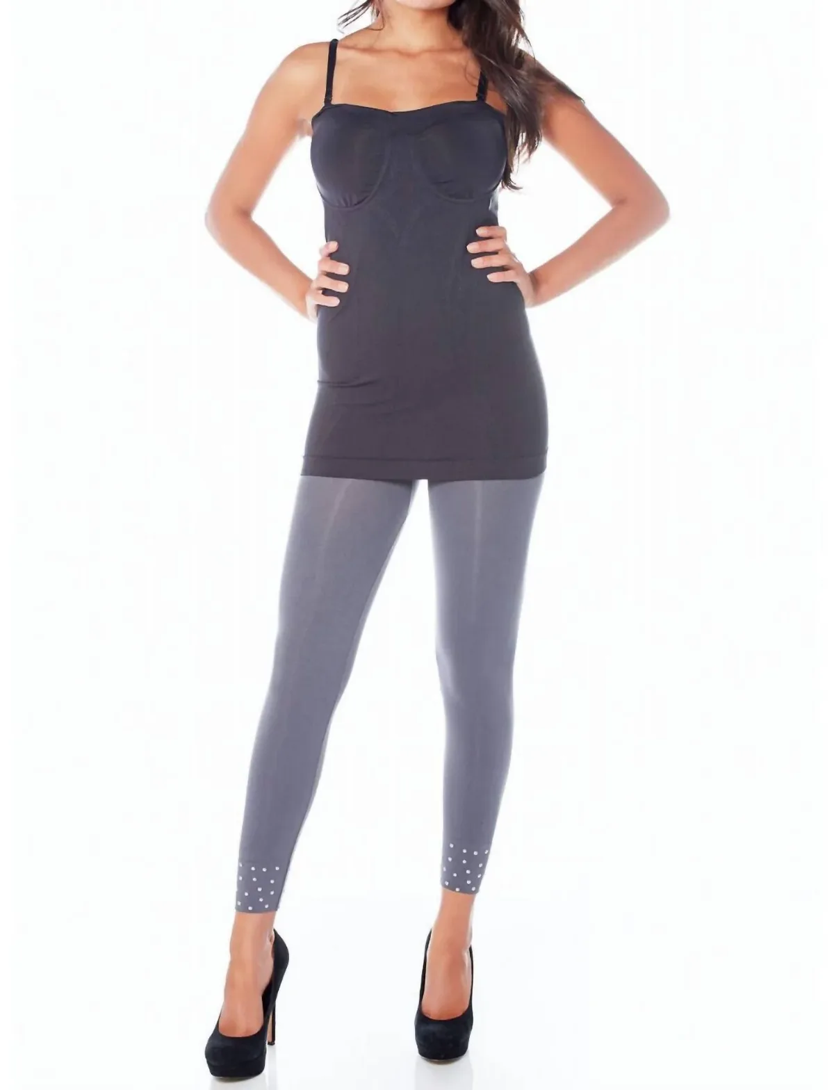 Rocker High Waist Studded Leggings by Rhonda Shear