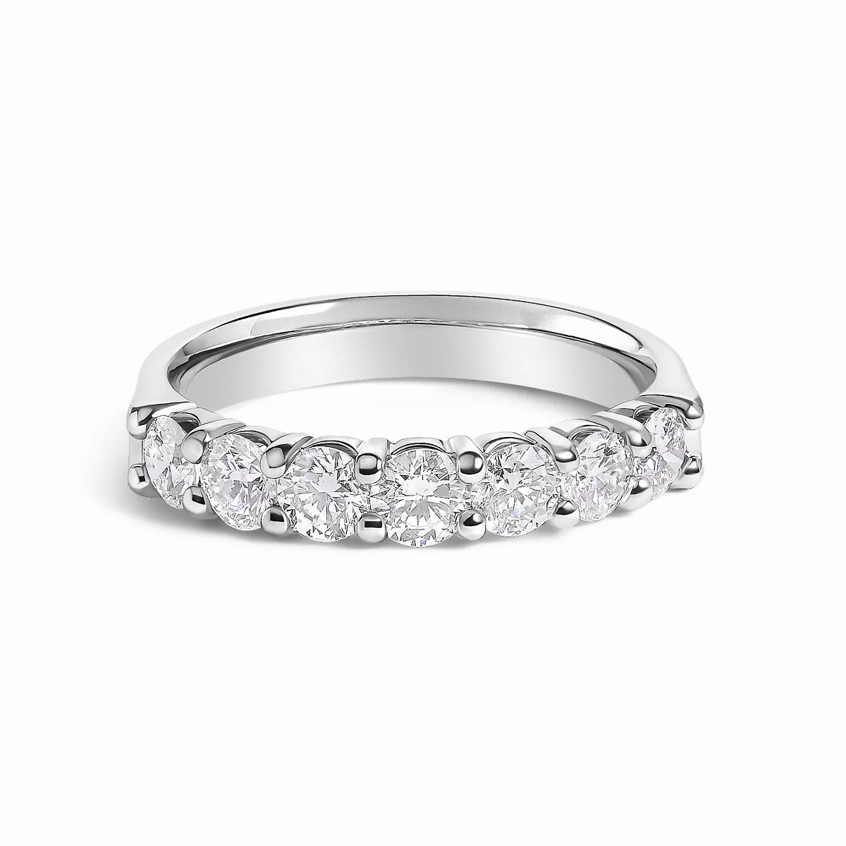 14K Gold 1.0 Cttw Diamond 7 Stone Band Ring by Haus of Brilliance