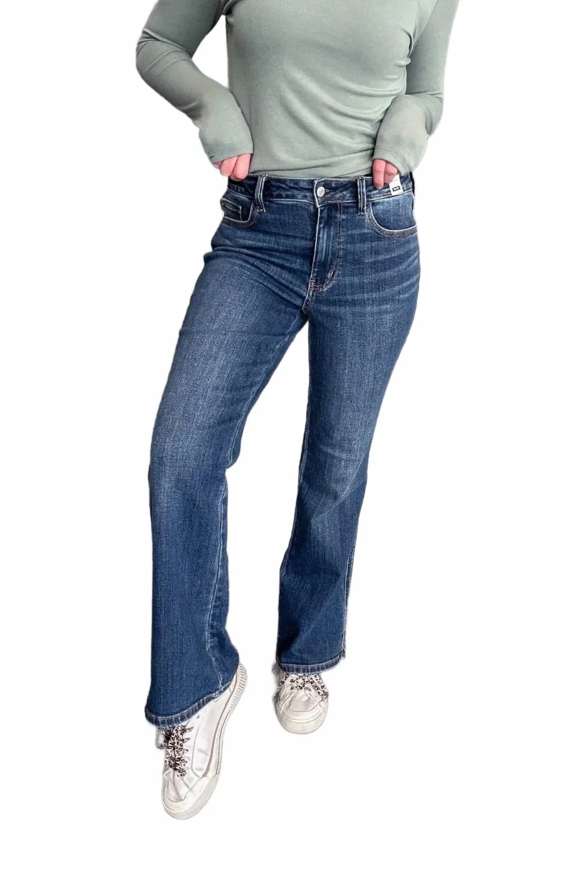 Midrise Bootcut with Cell Phone Pocket Jeans in Medium Wash by Judy Blue
