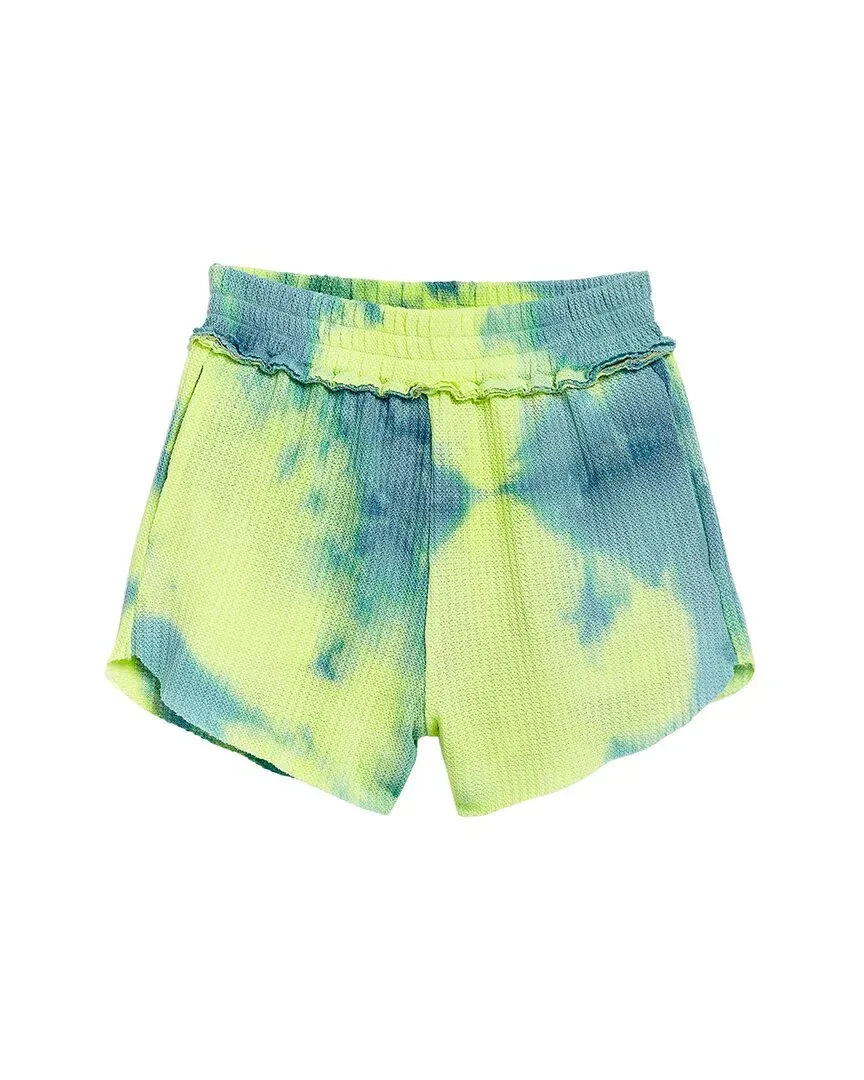 Smocked Waist Tie Dye Knit Short