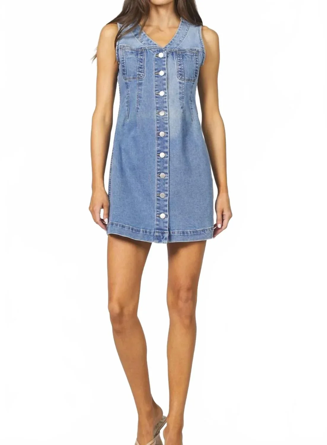 Sabrina Fitted Shirt Denim Dress by DEAR JOHN DENIM