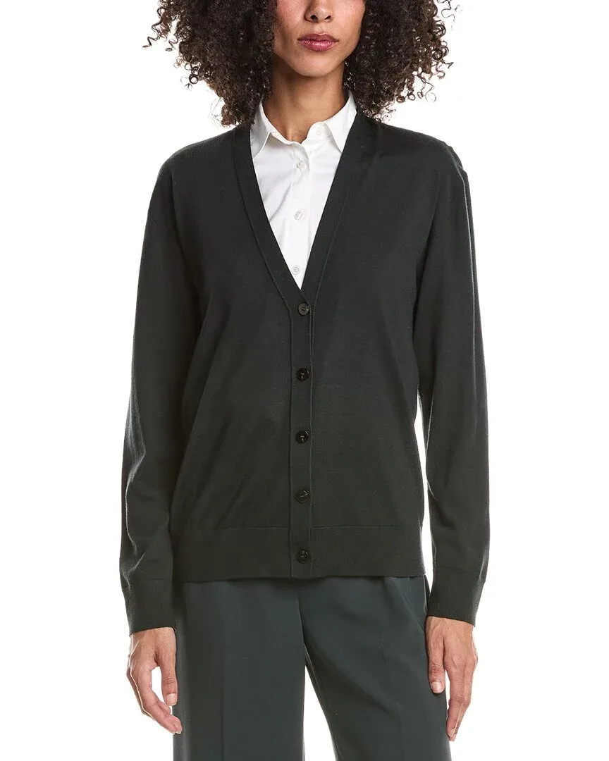 V-Neck Wool Cardigan by Theory