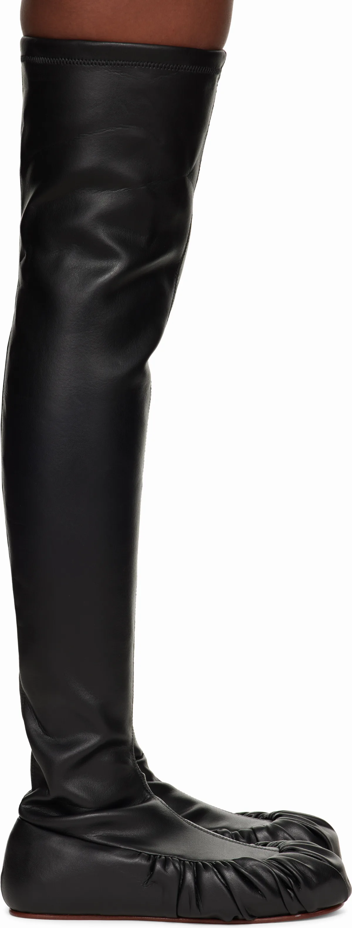 Black Overknee Ballerina Tall Boots