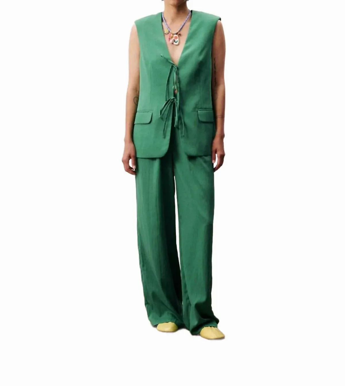Atins Sleeveless Blazer Vest by FRNCH