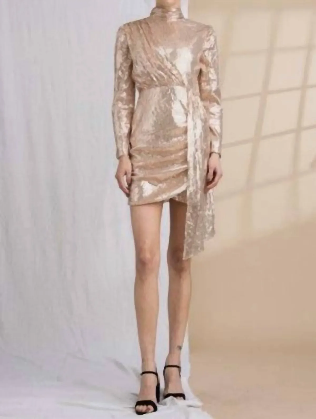 Long Sleeve Sequin Mini Dress by LENA
