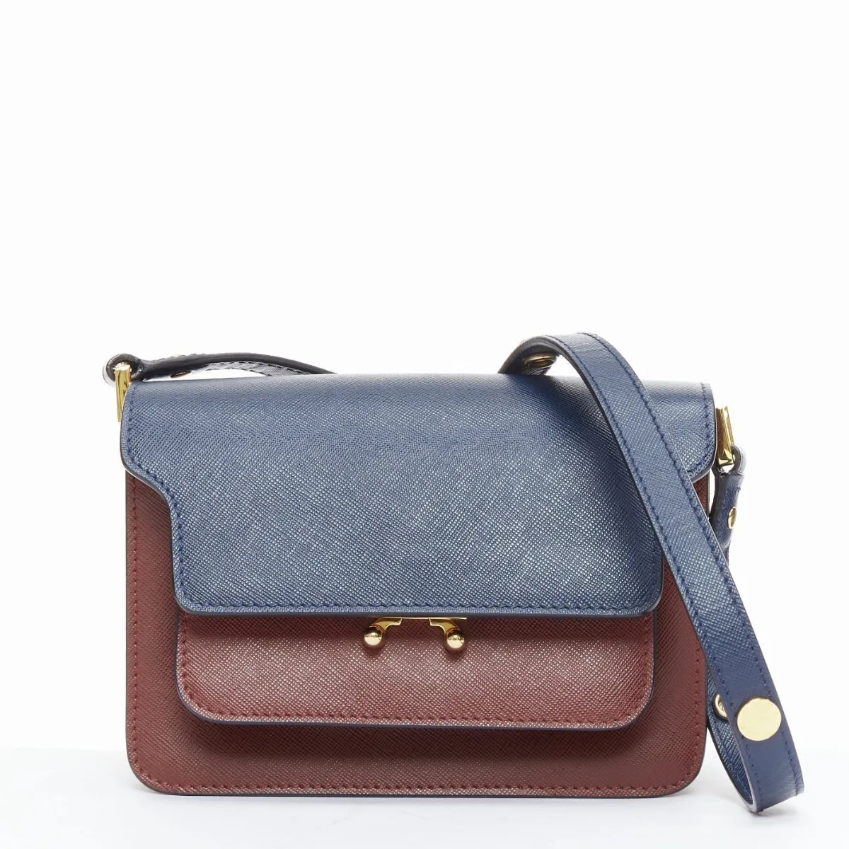 Trunk Textured Leather Crossbody by Marni
