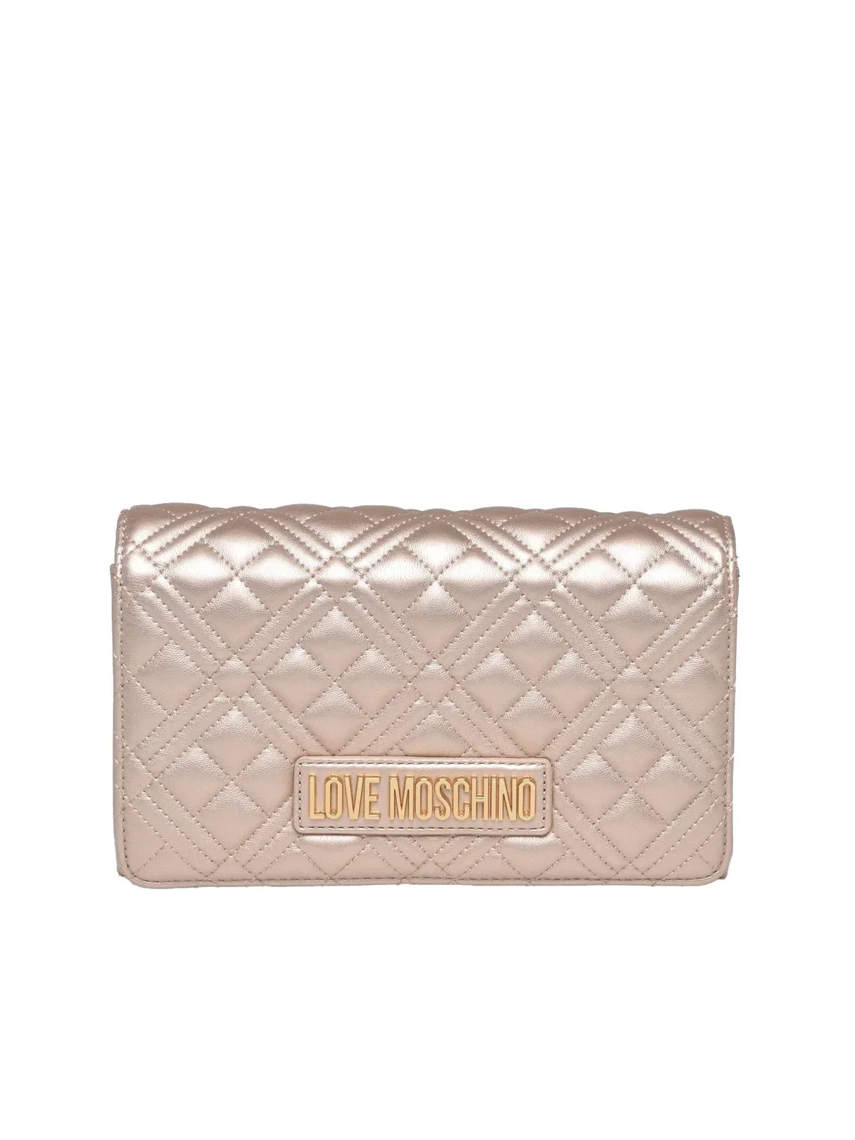 Quilted Crossbody Bag with Adjustable Chain Strap by Love Moschino