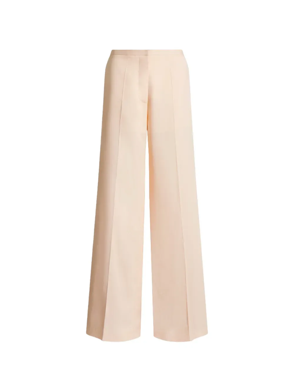 High-Waisted Wide-Leg Pants with Subtle Sheen and Pleated Detailing by Alberta Ferretti