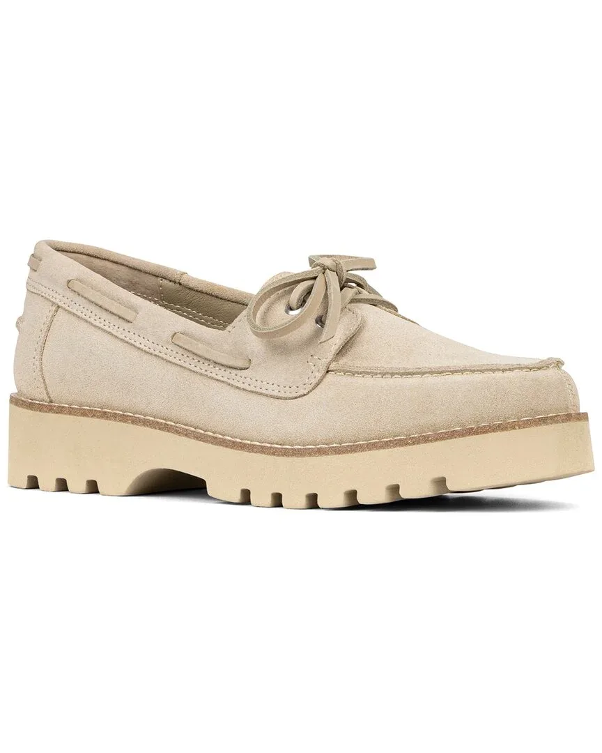 Harlie02 Suede Lug Bottom Boat Shoe by Donald Pliner