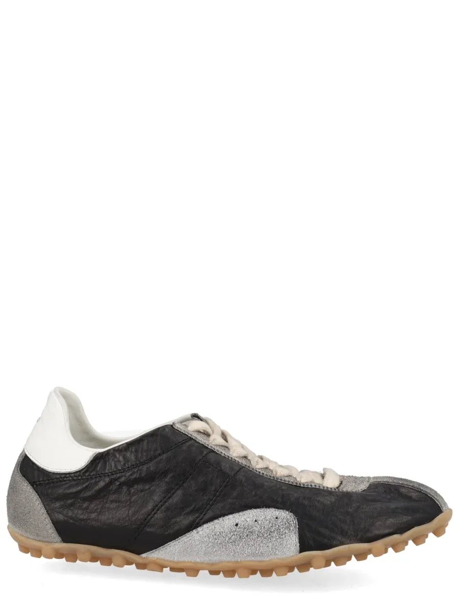 Sprinters Suede Panel Leather Sneakers by Maison Margiela