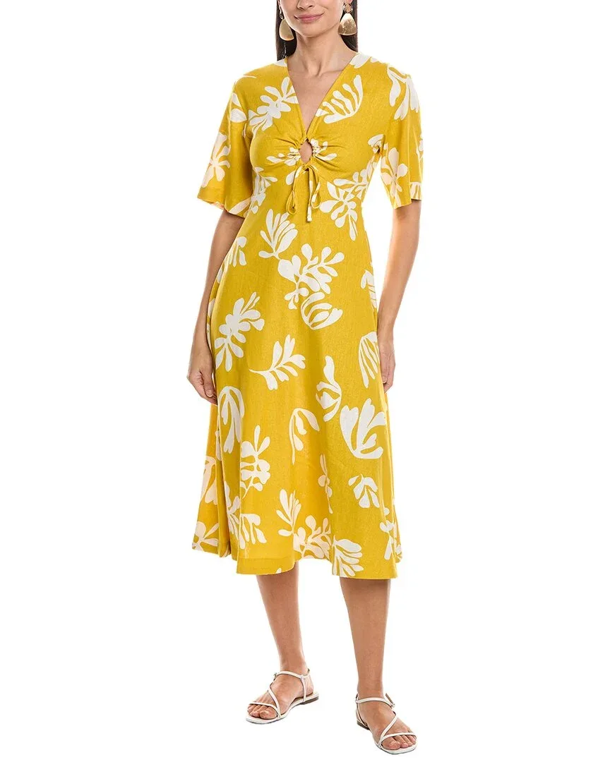 Molise Linen-Blend Midi Dress by Marella