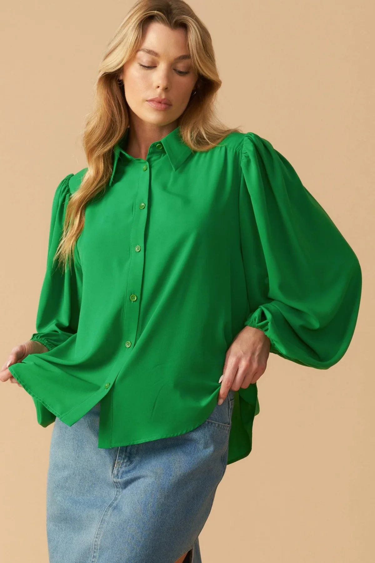 Comfortable Charm Woven Top by TRUEDAMES