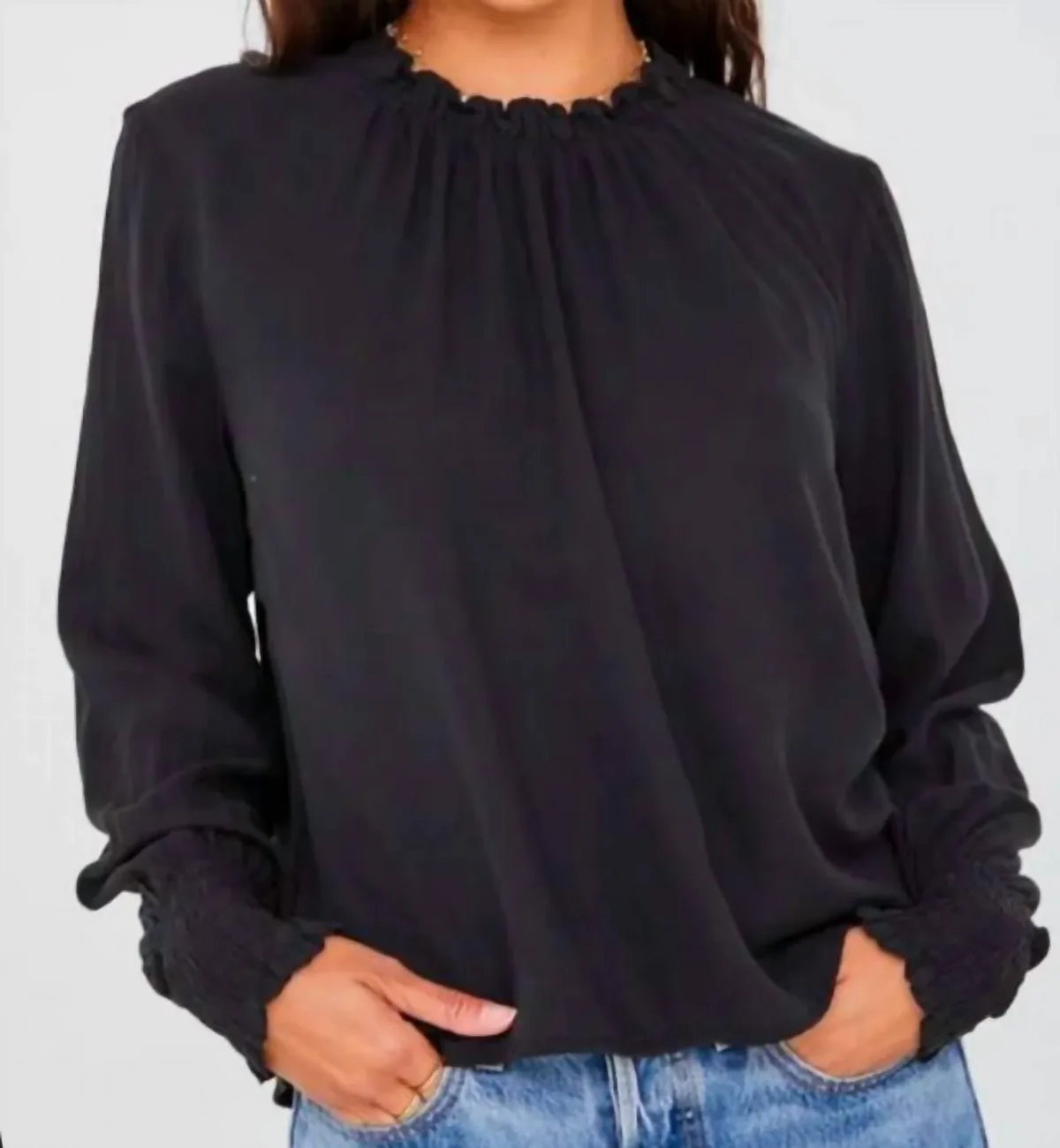Elastic Shirred Shirt by Bella Dahl