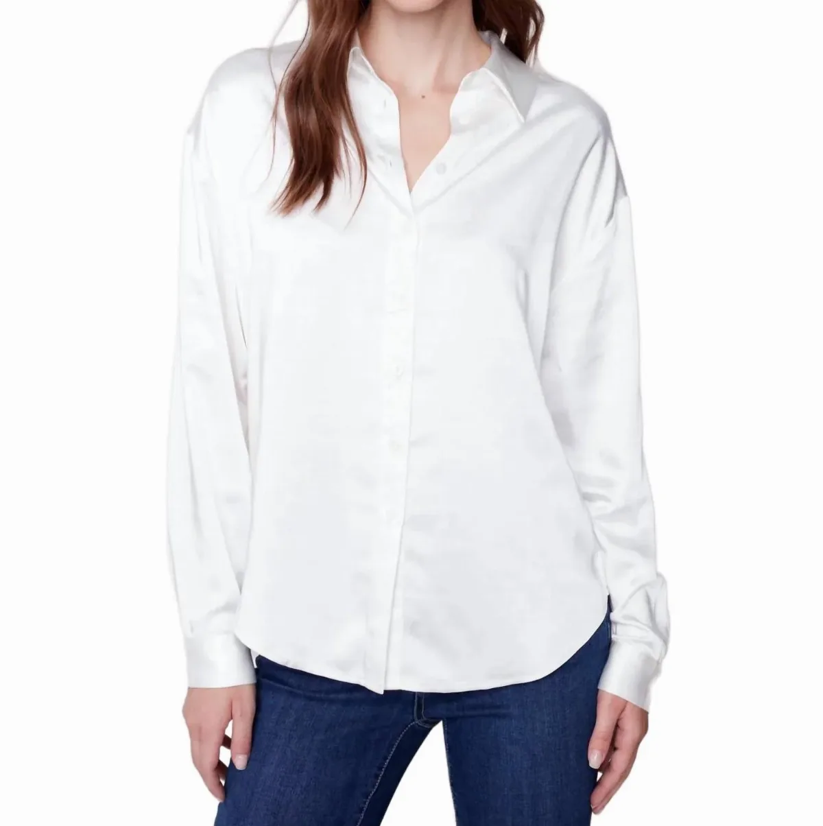 Satin Long Sleeve Blouse by CHARLIE B