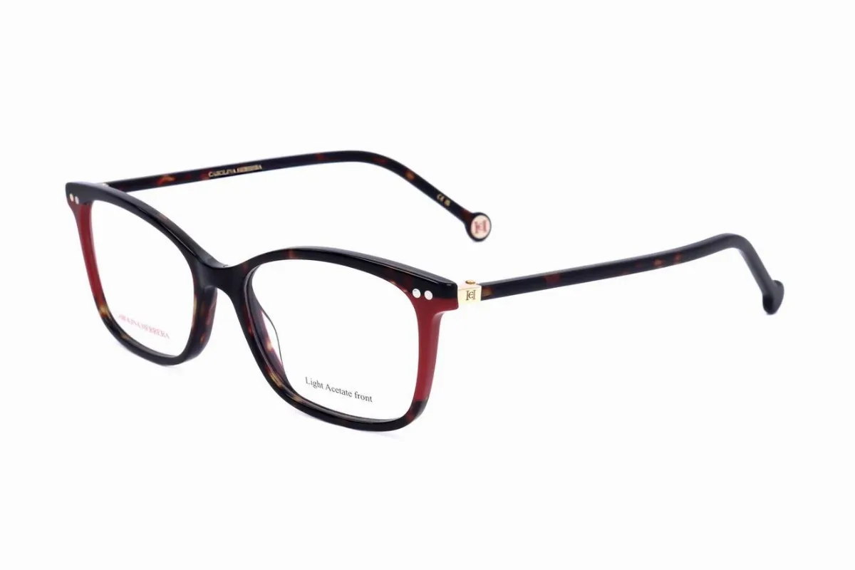 51 mm Havana Red Eyeglasses by Carolina Herrera