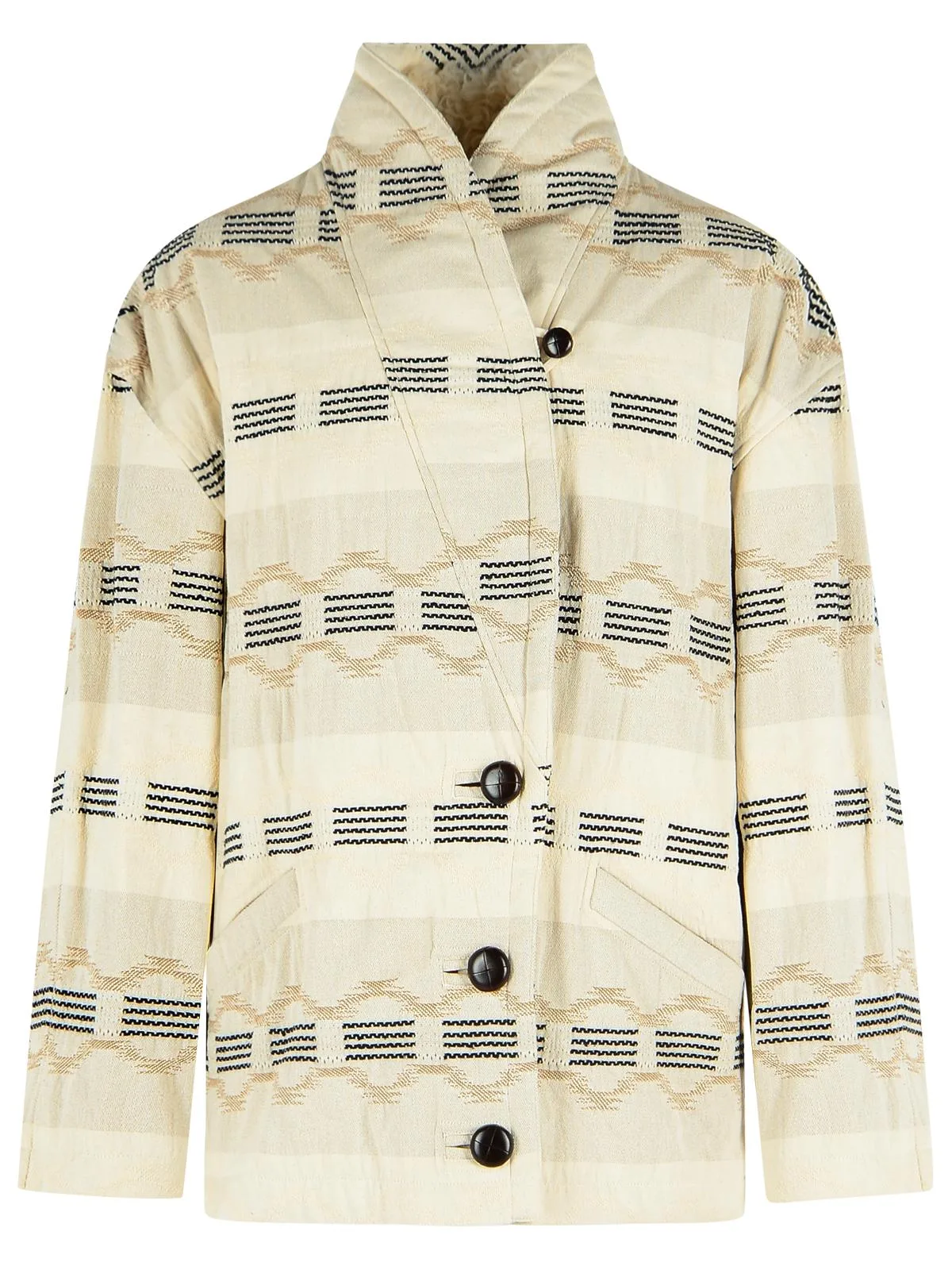 Quayla Beige Cotton Blend Jacket by ISABEL MARANT ÉTOILE